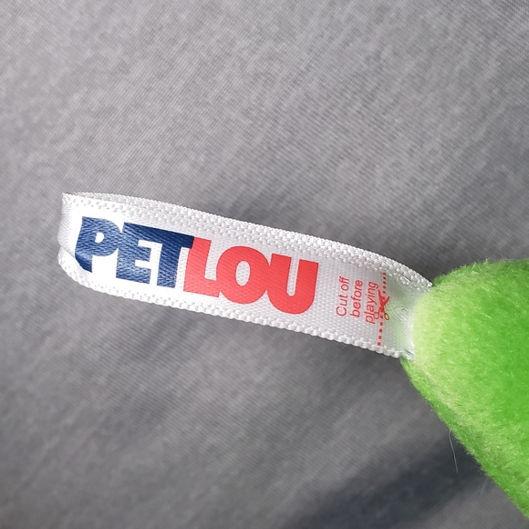 Green Plush Pea Pod Dog Toy - Soft Squeaky Play Plush - Picture 2 of 3